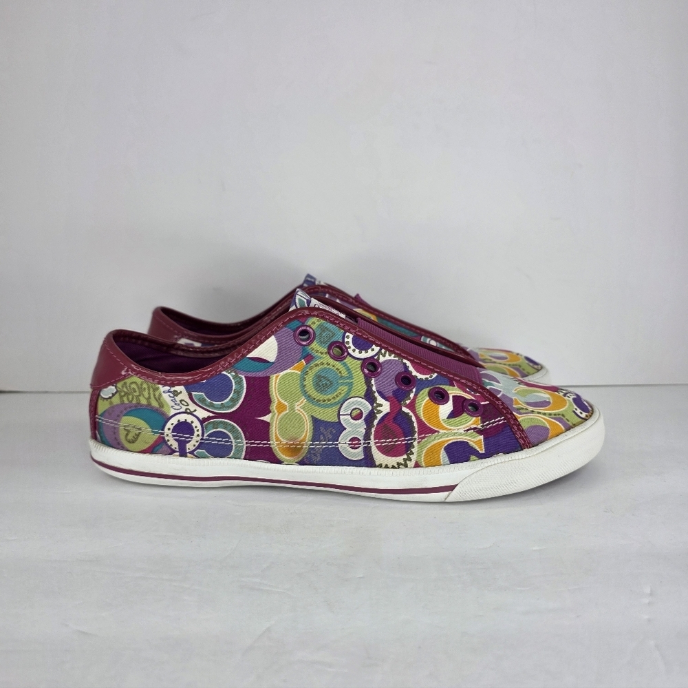 Coach Y2k Barrett Pop Graphic Multicolor Punk Preppy Slip-On Sneakers Size 9.5 B - Picture 7 of 16